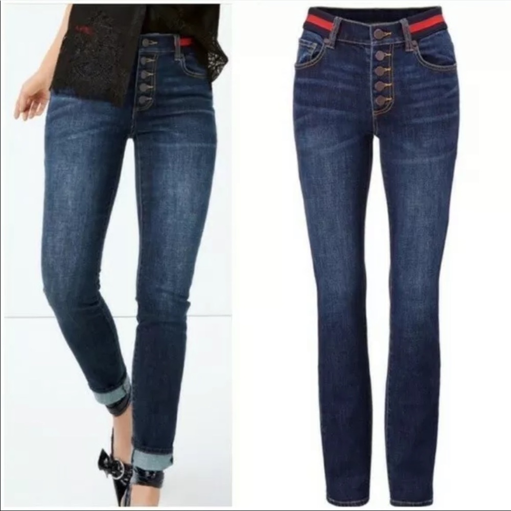 Cabi jeans 3751 button fly skinny adventure wash 9”rise 30”inseam 25”waist sz 2
